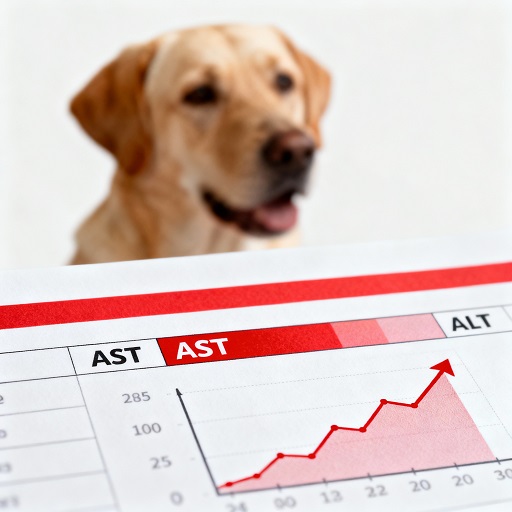 АСТ повышен у собаки - биохимический анализ крови, повышенная аспартатаминотрансфераза, печёночные пробы