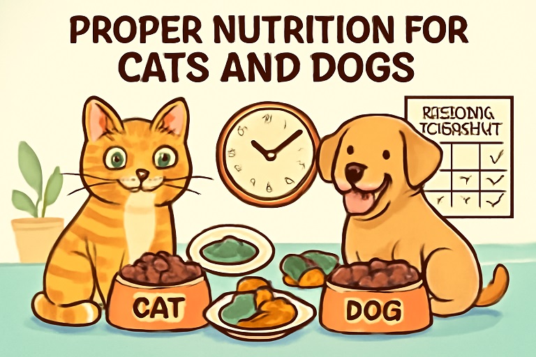 Правильное питание кошек и собак - корм, миски, сбалансированное питание